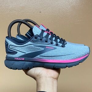 Brooks Trace 2 Women's Running Sneakers Size 6 Medium “Oyster/Ebony/Pink”